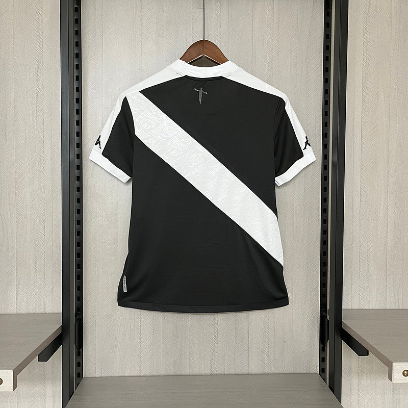 Camiseta Vasco I 24/25 Kappa Femenino - Negro+Blanco