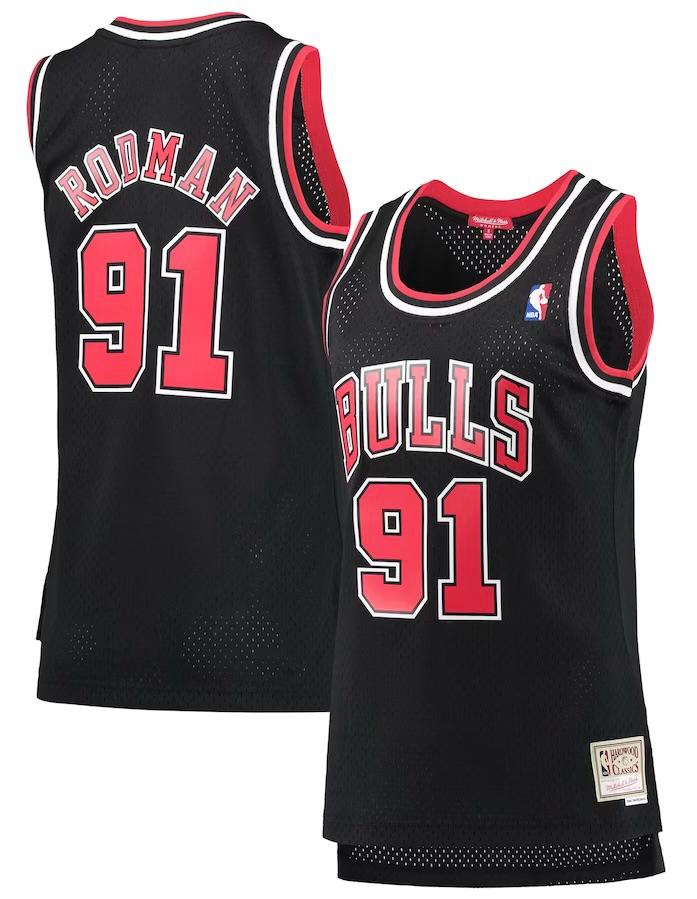 Chicago Bulls Dennis Rodman Black Jersey