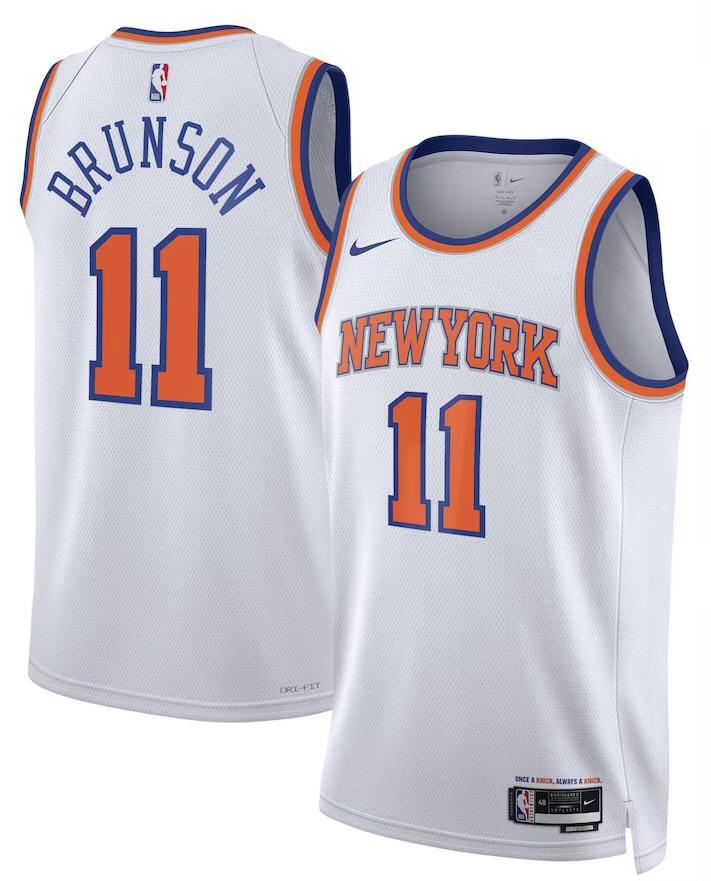 New York Knicks Jalen Brunson White Jersey - Association Edition