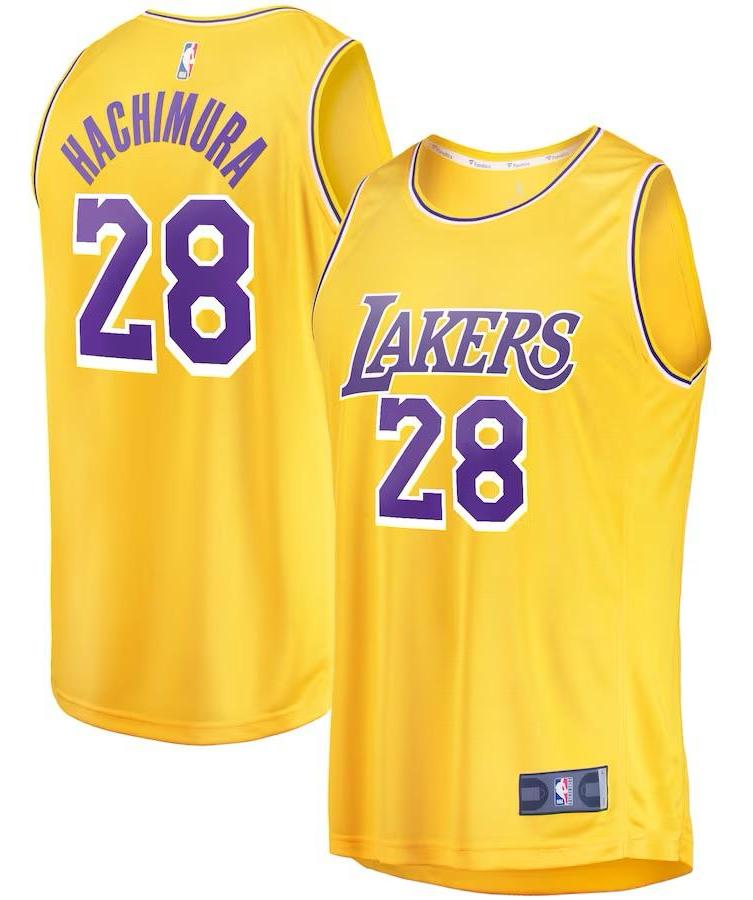 Los Angeles Lakers Rui Hachimura Gold Jersey - Icon Edition