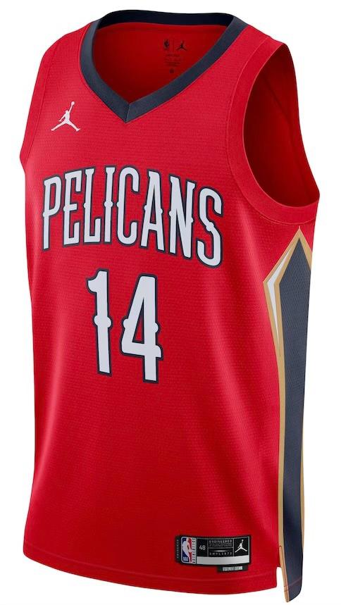 New Orleans Pelicans Brandon Ingram Jordan Red Jersey - Statement Edition