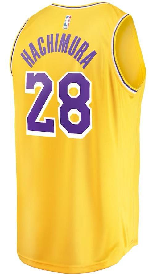 Los Angeles Lakers Rui Hachimura Gold Jersey - Icon Edition