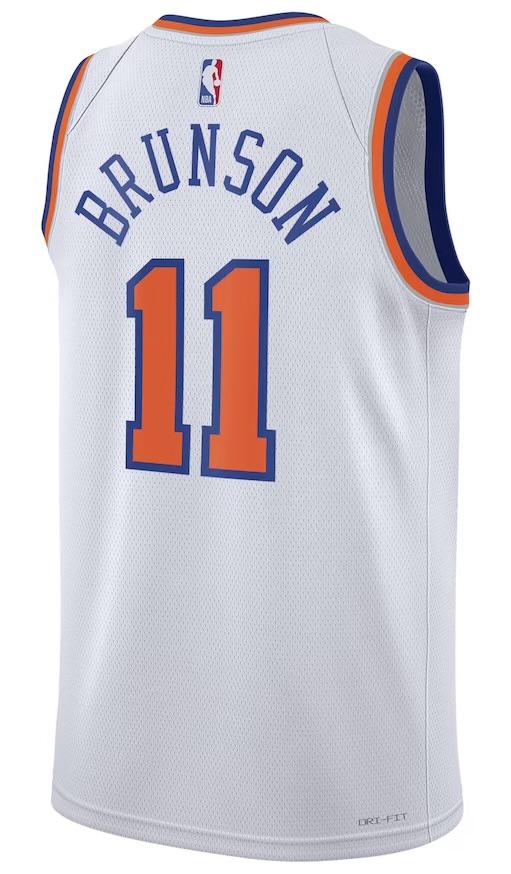 New York Knicks Jalen Brunson White Jersey - Association Edition