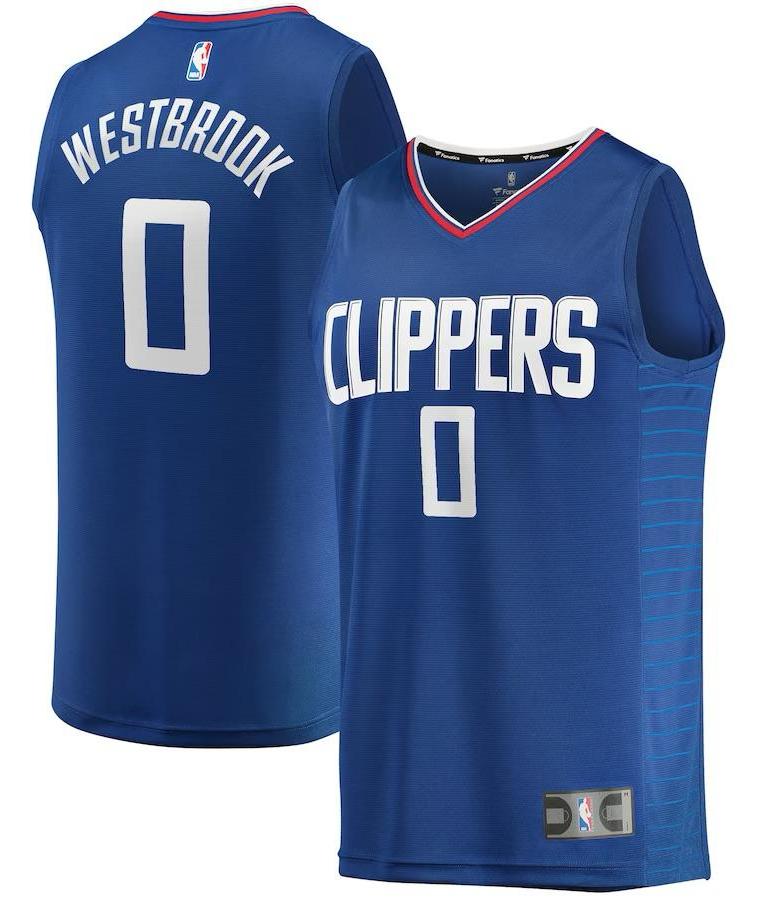 LA Clippers Russell Westbrook Royal Jersey - Icon Edition