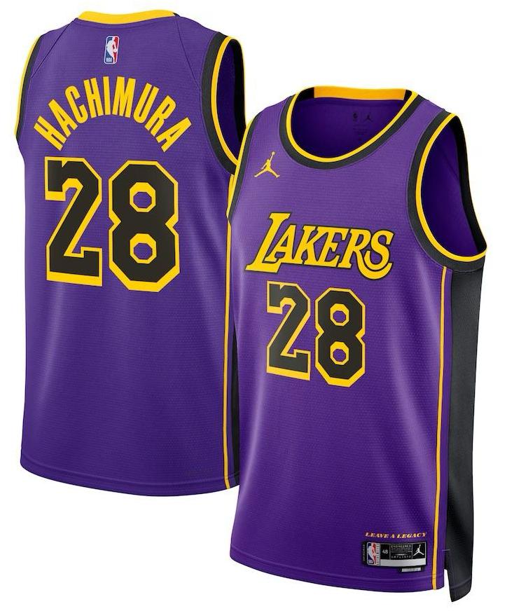 Los Angeles Lakers Rui Hachimura Purple Jersey - Statement Edition