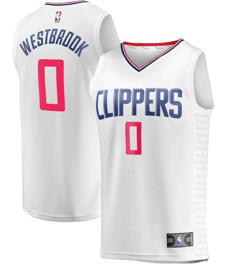 LA Clippers Russell Westbrook White Jersey - Association Edition