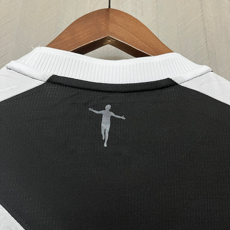 Camiseta Vasco I 24/25 Kappa Masculina - Negro+Blanco