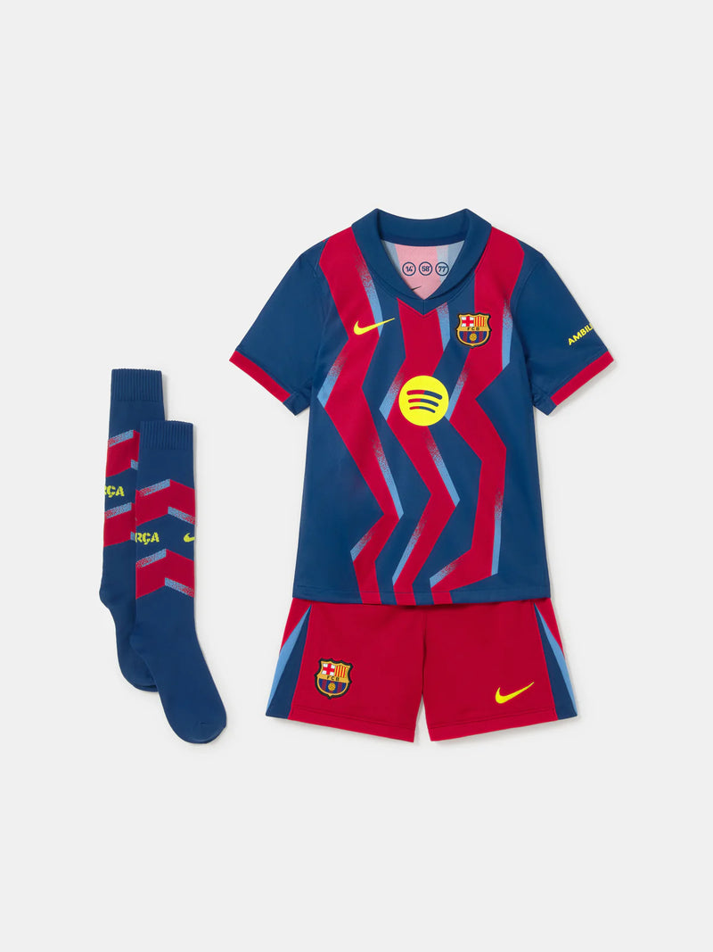 Conjunto para niño/niña FC Barcelona Cuarta Equipación 25/26 - con medias