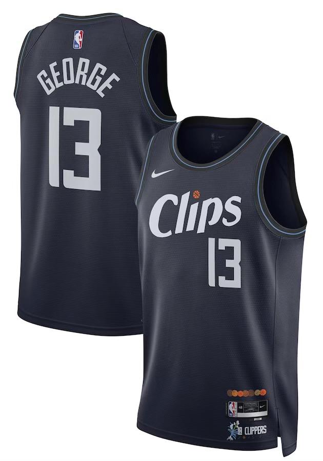 LA Clippers Paul George Navy 2023/24 Jersey - City Edition