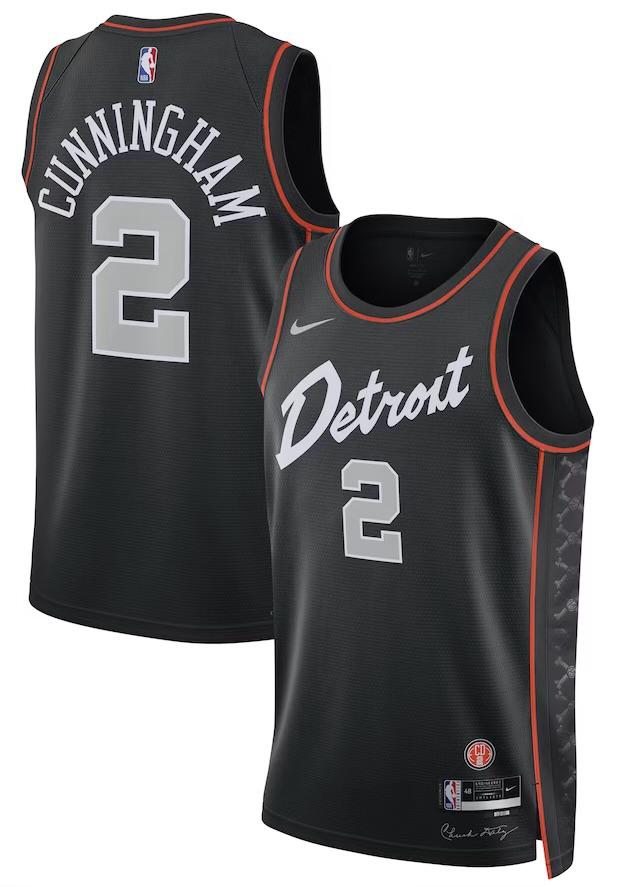 Detroit Pistons Cade Cunningham Black 2023/24 Jersey - City Edition