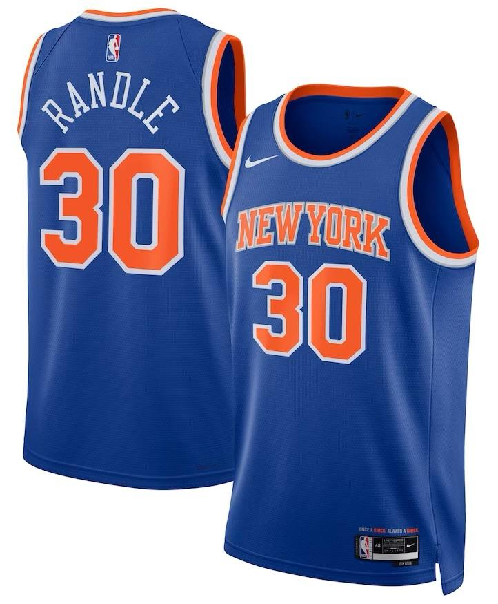 New York Knicks Julius Randle Blue Jersey - Icon Edition