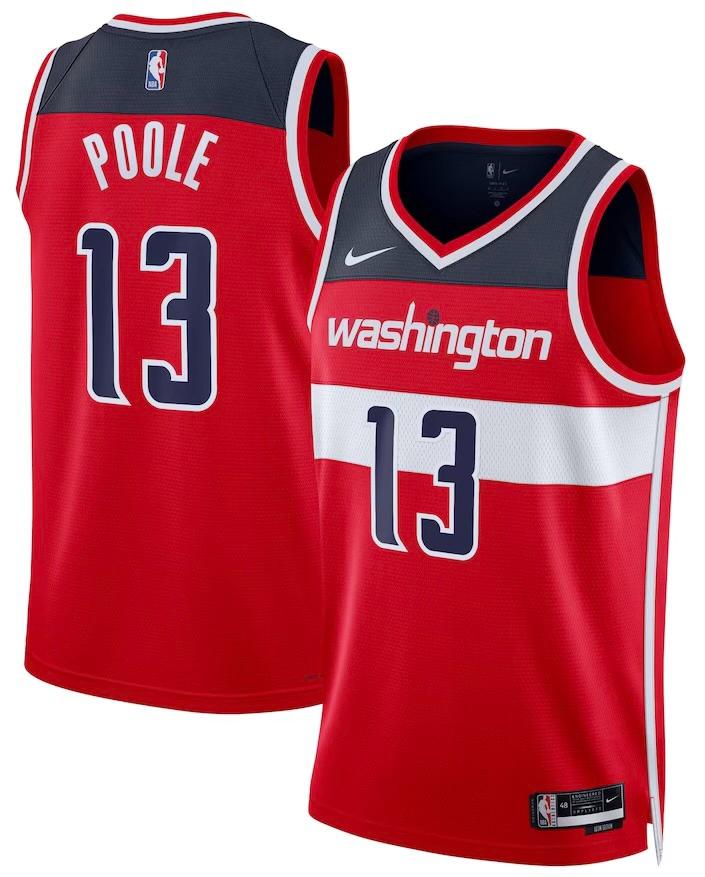 Washington Wizards Jordan Poole Red Jersey - Icon Edition