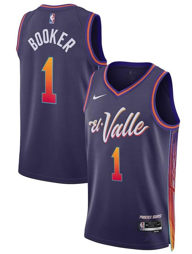 Phoenix Suns Devin Booker Purple 2023/24 Jersey - City Edition