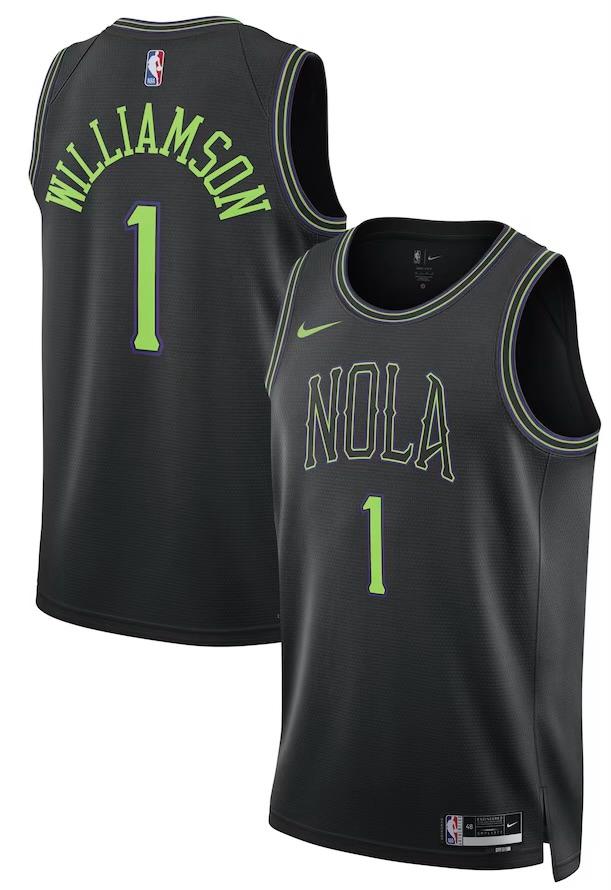 New Orleans Pelicans Zion Williamson Black 2023/24 Jersey - City Edition