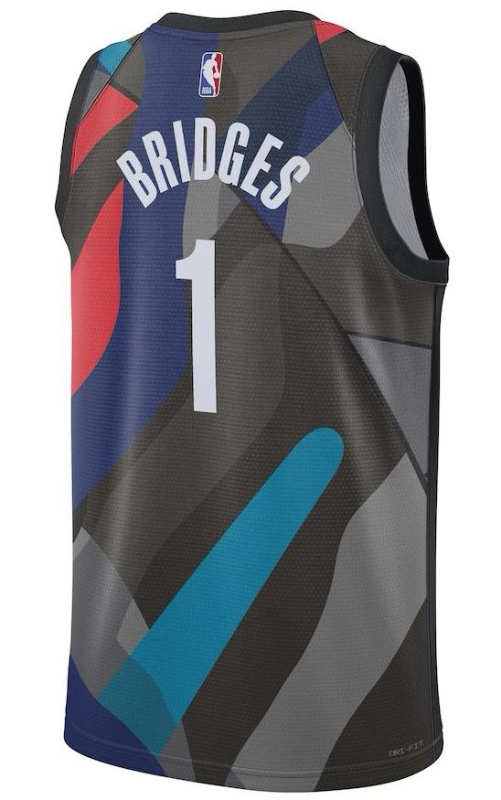 Brooklyn Nets Mikal Bridges Black 2023/24 Jersey - City Edition