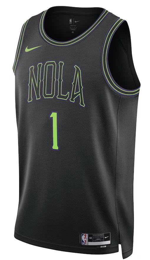 New Orleans Pelicans Zion Williamson Black 2023/24 Jersey - City Edition