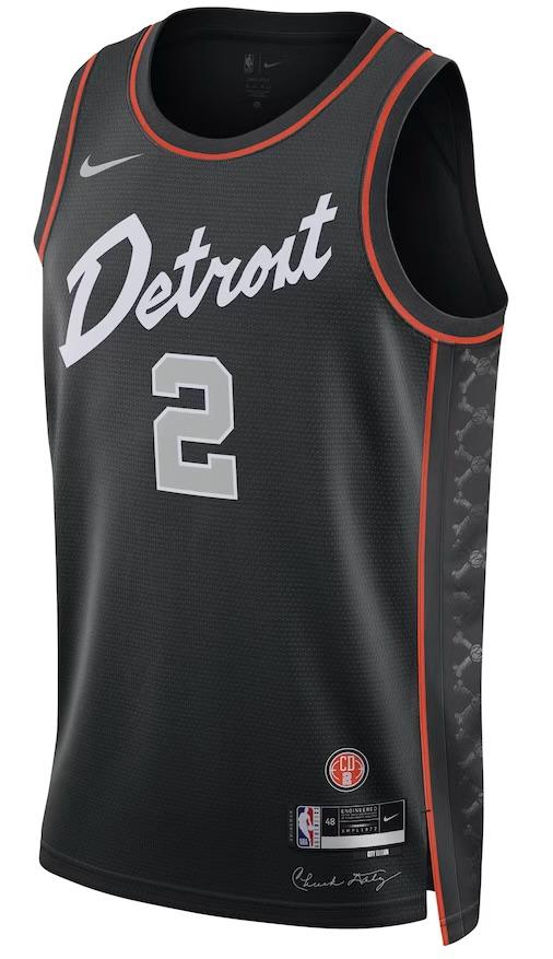 Detroit Pistons Cade Cunningham Black 2023/24 Jersey - City Edition