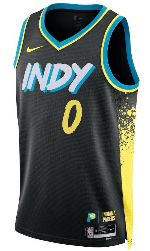 Indiana Pacers Tyrese Haliburton Black 2023/24 Jersey - City Edition