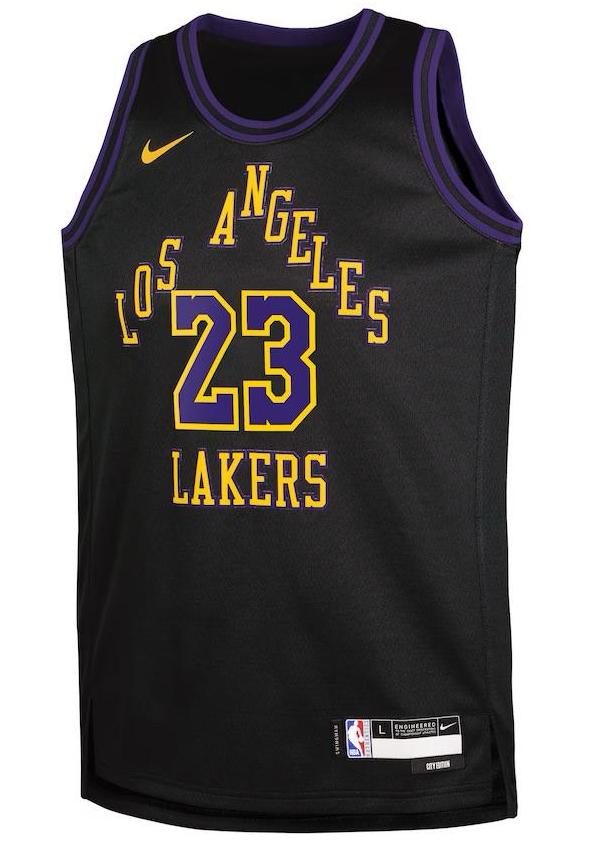 Los Angeles Lakers Lebron James Black 2023/24 Jersey - City Edition