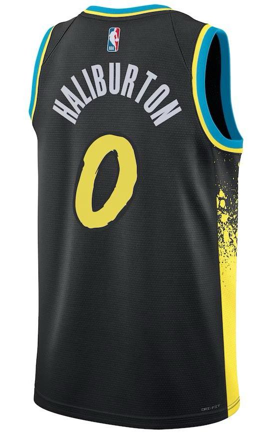 Indiana Pacers Tyrese Haliburton Black 2023/24 Jersey - City Edition