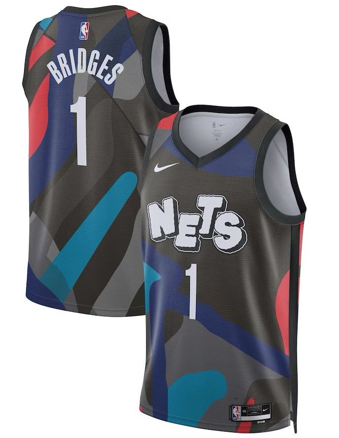 Brooklyn Nets Mikal Bridges Black 2023/24 Jersey - City Edition