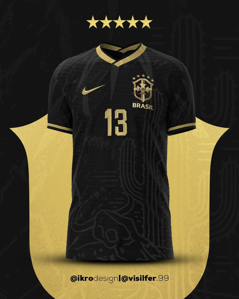 Camiseta Conceito Selección Brasil 2022 - @ikrodesign