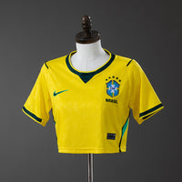 Camiseta Brasil Home 26/27 - Mujer Cropped