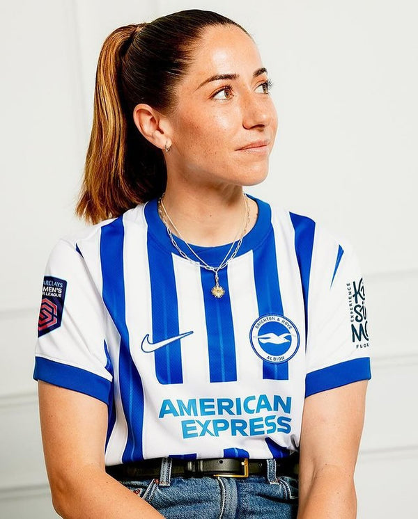 Camiseta Brighton I 24/25 Nike - Azul y Blanca para mujer