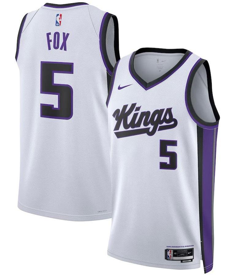 Sacramento Kings De'Aaron Fox White Jersey - Association Edition