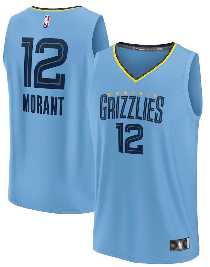 Memphis Grizzlies Ja Morant Light Blue Jersey - Statement Edition