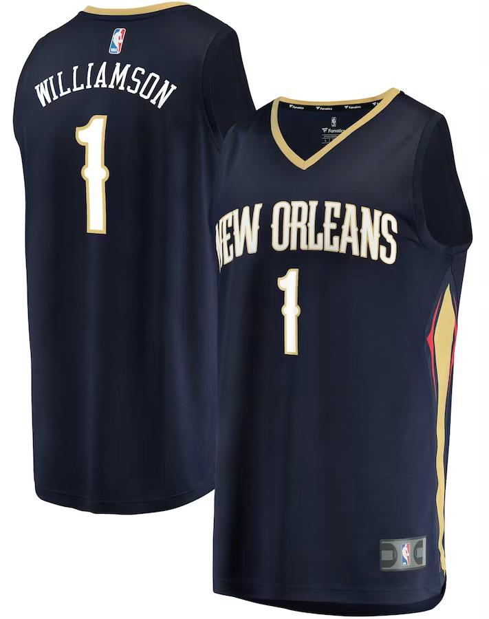 New Orleans Pelicans Zion Williamson Navy Jersey - Icon Edition