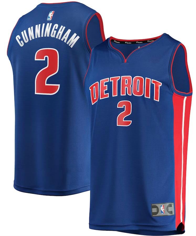 Detroit Pistons Cade Cunningham Blue Jersey - Icon Edition