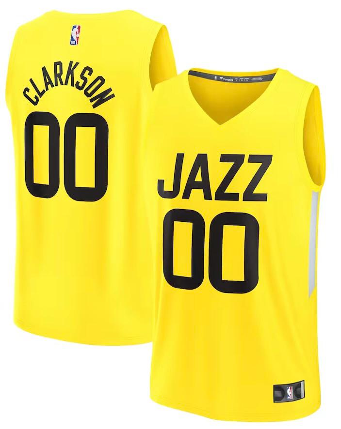 Utah Jazz Jordan Clarkson Yellow Jersey - Icon Edition