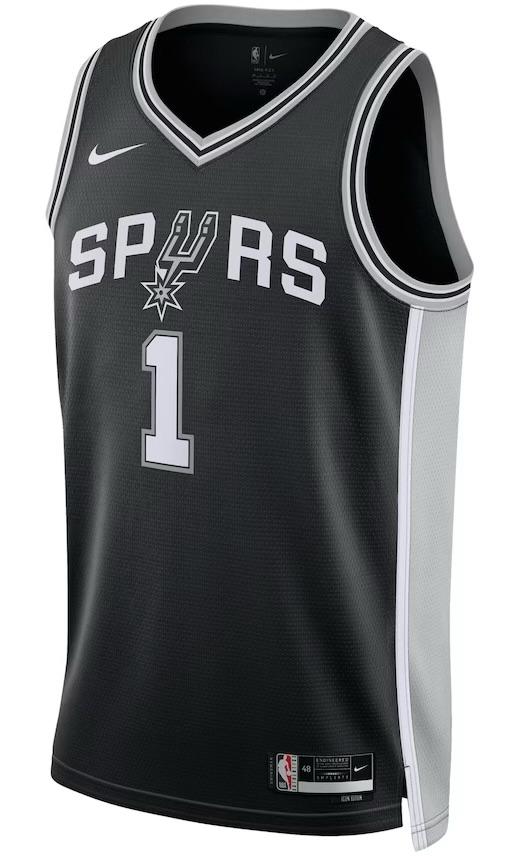 San Antonio Spurs Victor Wembanyama Black Jersey - Icon Edition