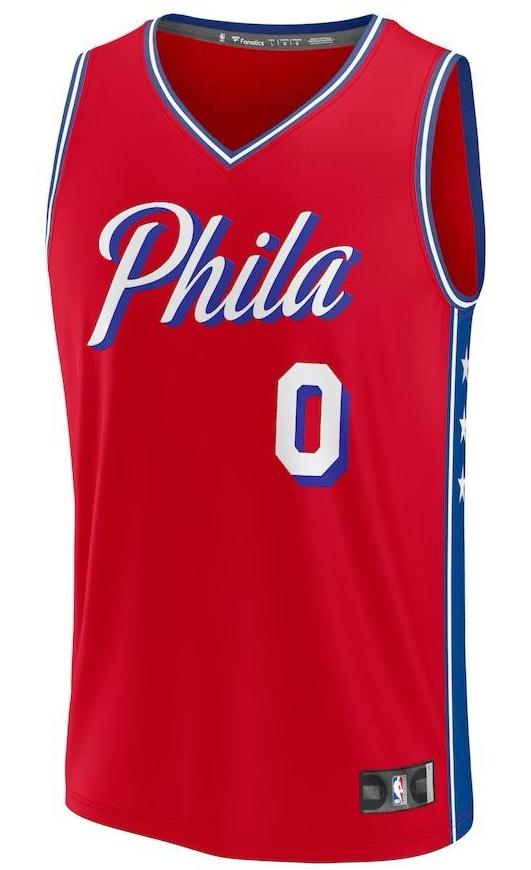 Philadelphia 76ers Tyrese Maxey Red Jersey - Statement Edition