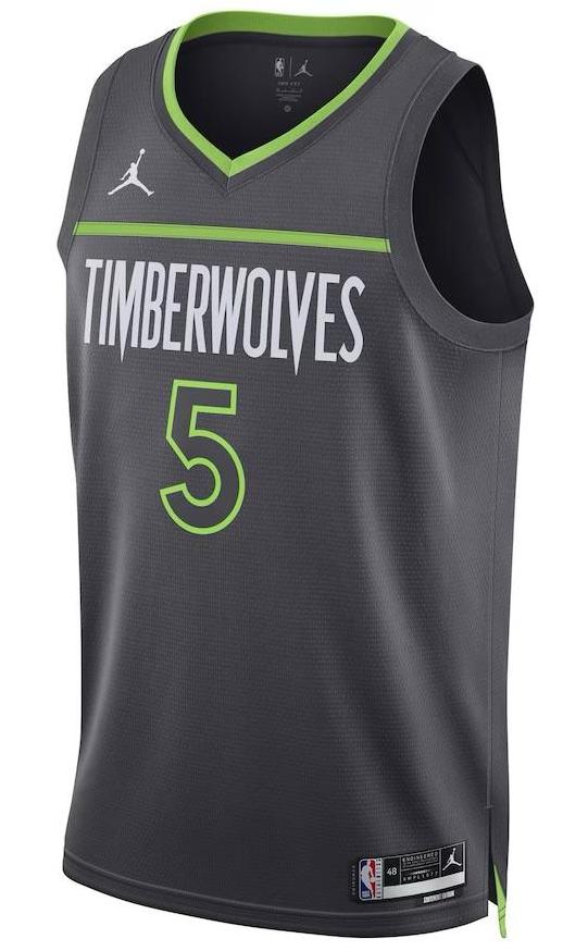 Minnesota Timberwolves Anthony Edwards Charcoal Jersey - Statement Edition