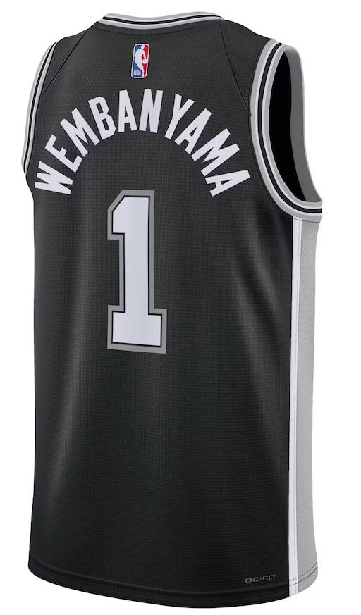 San Antonio Spurs Victor Wembanyama Black Jersey - Icon Edition