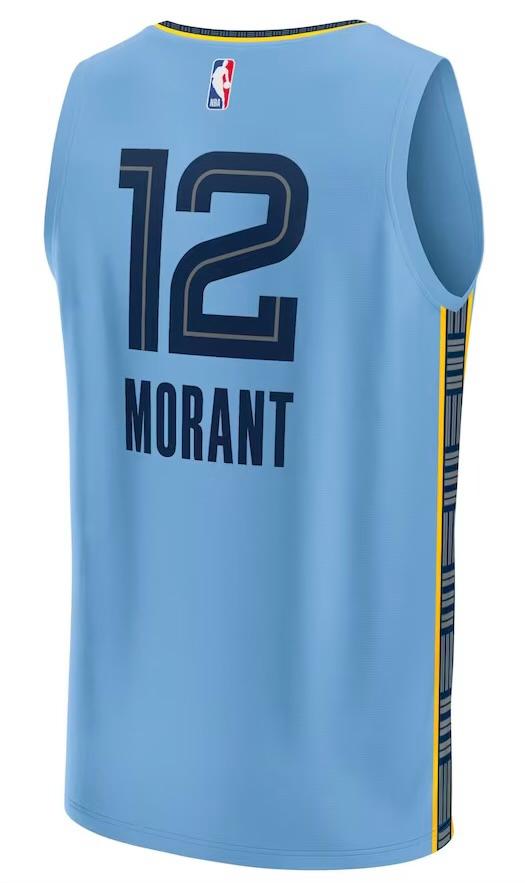 Memphis Grizzlies Ja Morant Light Blue Jersey - Statement Edition