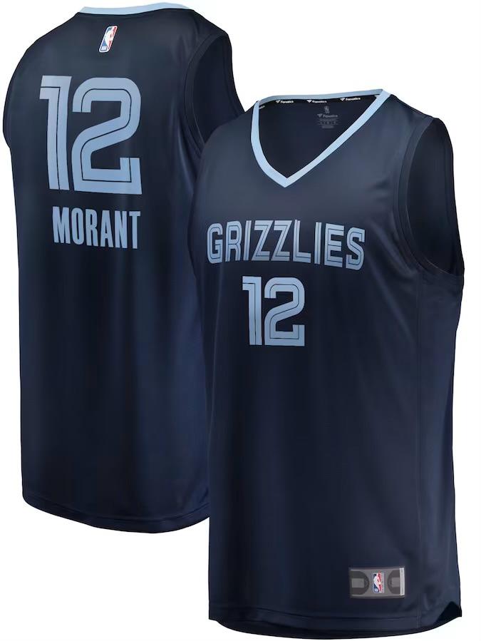 Memphis Grizzlies Ja Morant Navy Jersey - Icon Edition