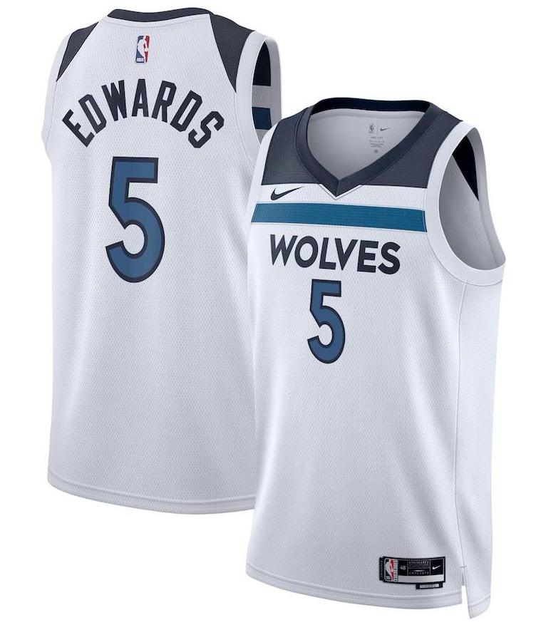 Minnesota Timberwolves Anthony Edwards White - Association Edition Swingman Jersey