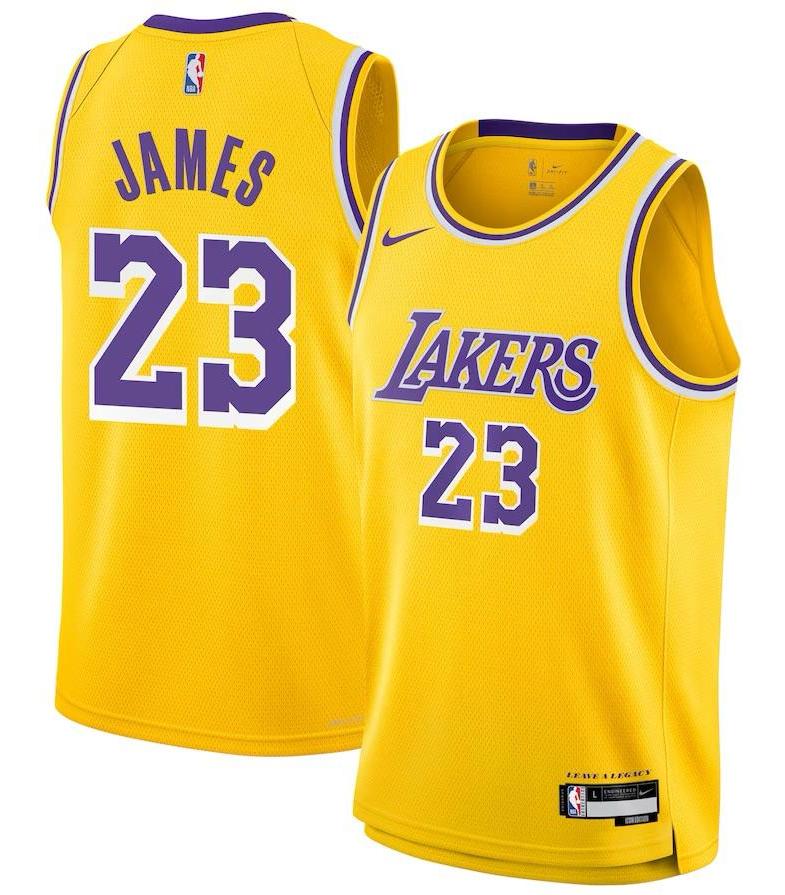 Los Angeles Lakers LeBron James Gold Jersey - Icon Edition