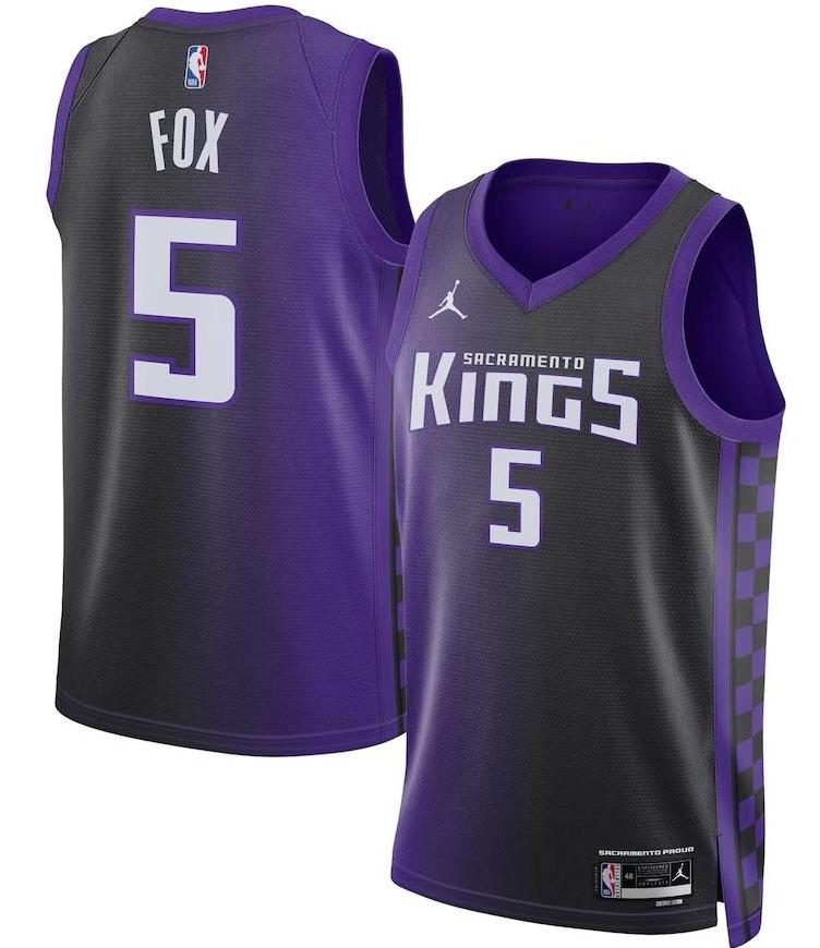 Sacramento Kings De'Aaron Fox Purple Jersey - Statement Edition