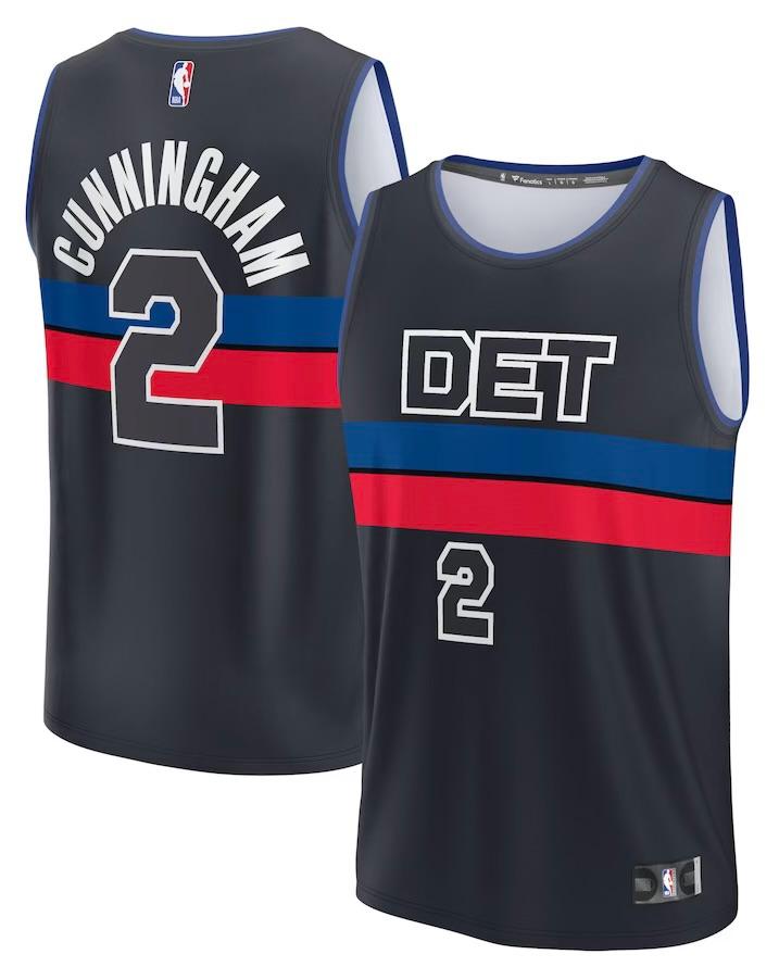 Detroit Pistons Cade Cunningham Black Jersey - Statement Edition