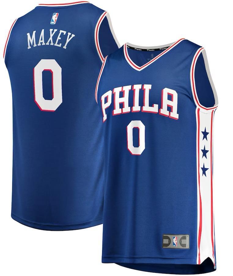 Philadelphia 76ers Tyrese Maxey Royal Jersey - Icon Edition