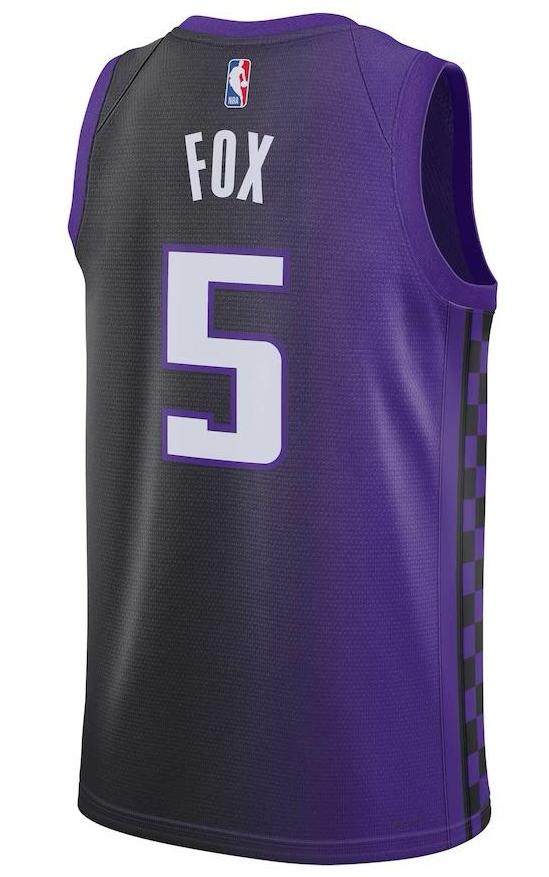 Sacramento Kings De'Aaron Fox Purple Jersey - Statement Edition