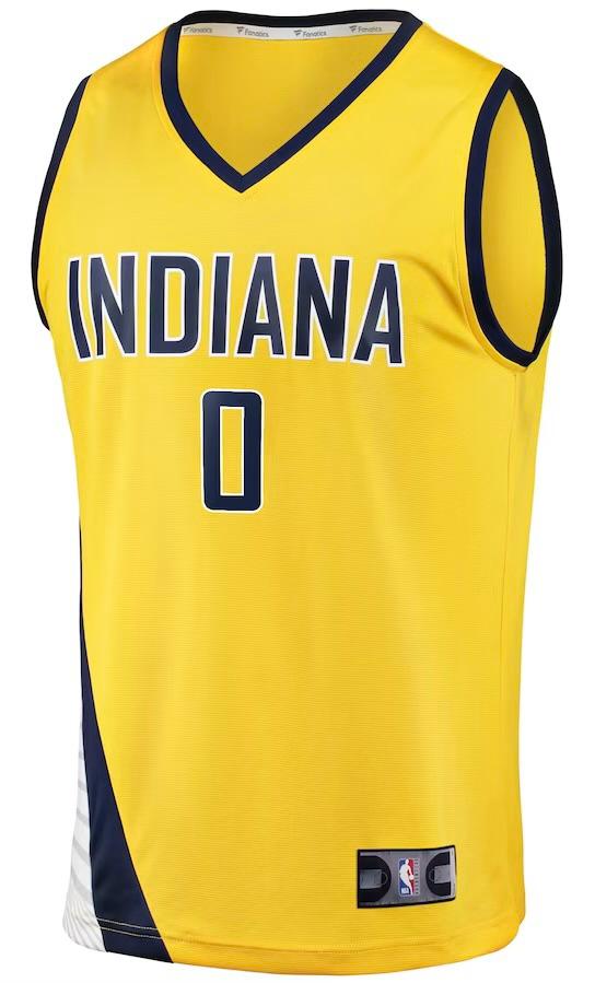 Indiana Pacers Tyrese Haliburton Gold Jersey - Statement Edition