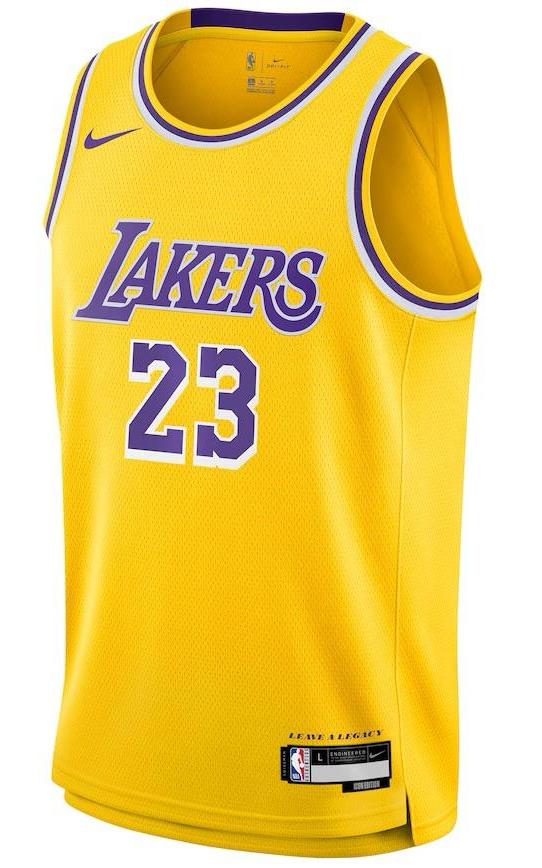 Los Angeles Lakers LeBron James Gold Jersey - Icon Edition