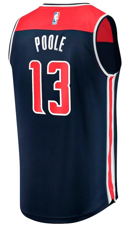 Washington Wizards Jordan Poole Navy Jersey - Statement Edition