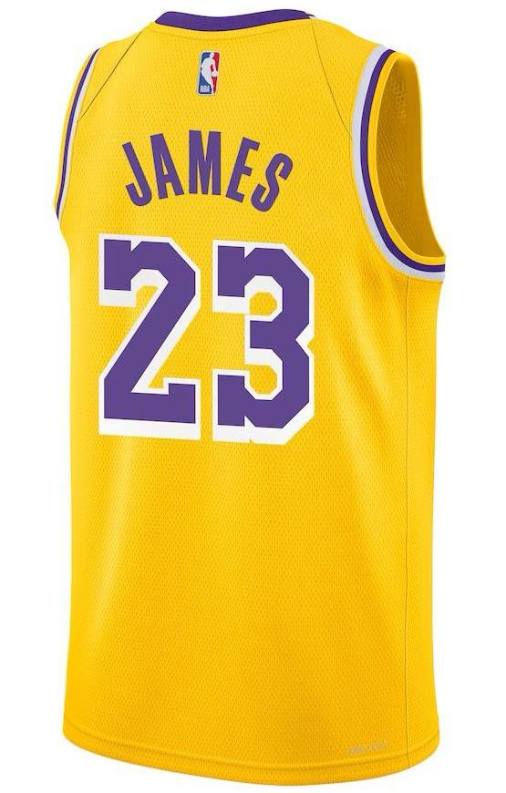 Los Angeles Lakers LeBron James Gold Jersey - Icon Edition