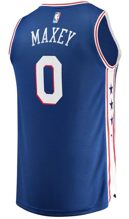 Philadelphia 76ers Tyrese Maxey Royal Jersey - Icon Edition